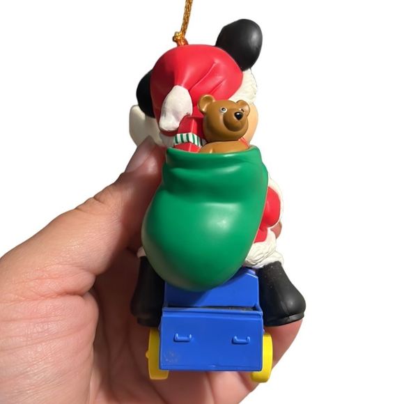 Disney Mickey Mouse on Train Ornament Grolier Vintage Christmas No Box - Picture 6 of 7